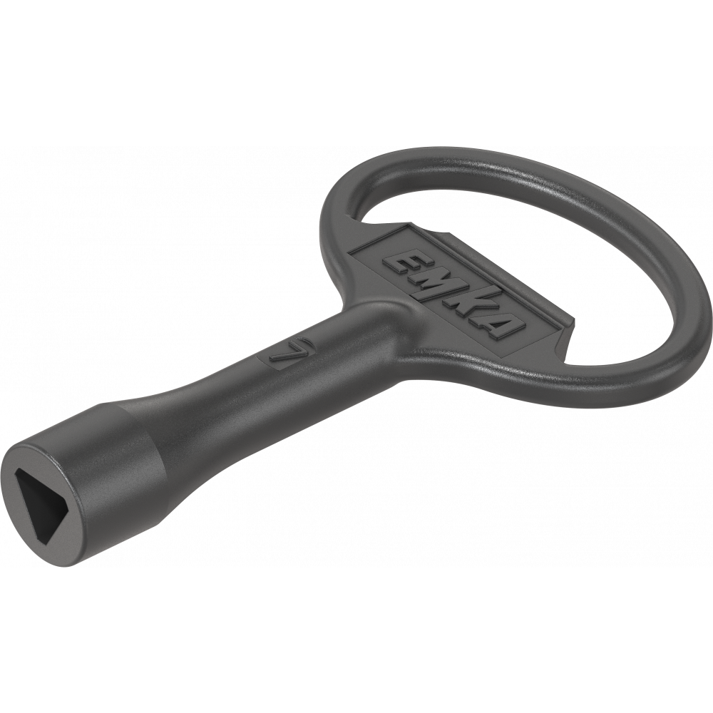 Schlüssel für Betätigung Dreikant 7, Stahl schwarz gepulvert