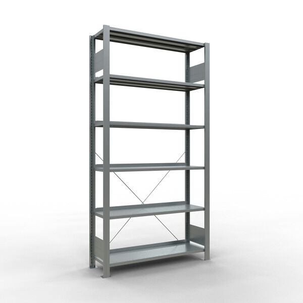 Schulte Basisrek Kantoorrek MULTIplus85 2000x1000x300mm 6 Legborden Gegalvaniseerd