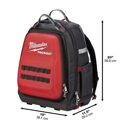 Milwaukee PACKOUT Rucksack 4932471131 1680 DEN Ballistic-Nylon 48 Taschen