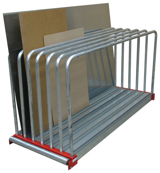 Schulte Lagertechnik Tafel-Regal 1000 x 800 x 2030 mm HxBxT RAL 3000 feuerrot/verzinkt 6 Fächer 85 mm 500 kg Fachlast
