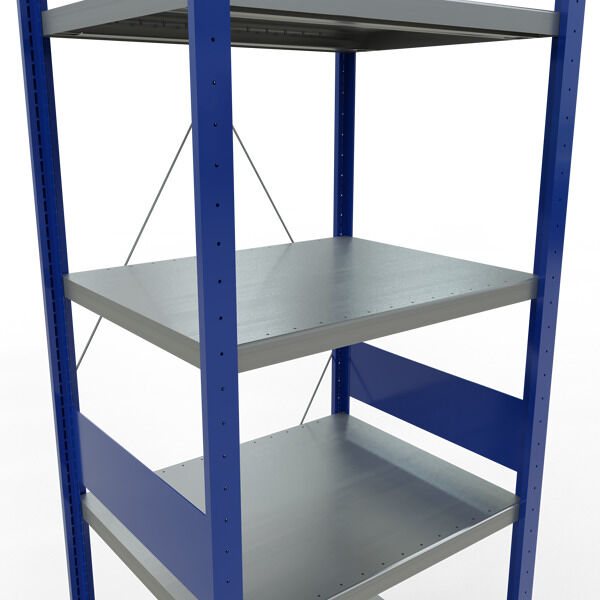Schulte Grundregal Fachbodenregal Stecksystem MULTIplus250 3000x750x600mm 7 Fachböden verzinkt