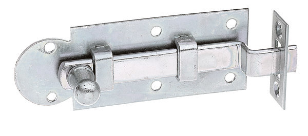 Produktbild Fensterriegel, m. befest. Schließbl., gekröpft, B30xL80, Hub12mm, STA galv.verz.