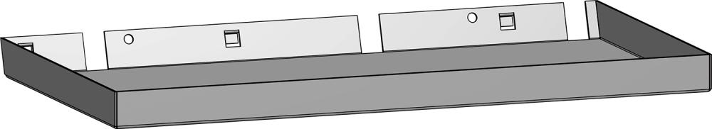 Dinzl Ablagewanne passend f. Lochwände Lochung 10X10 mm RAL 7021