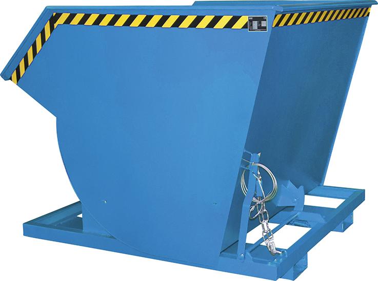 Bauer Südlohn Kippbehälter BKM 2000 l B1560xT1810xH1480 mm RAL5012 Tragkraft 3000kg mit Abrollsystem