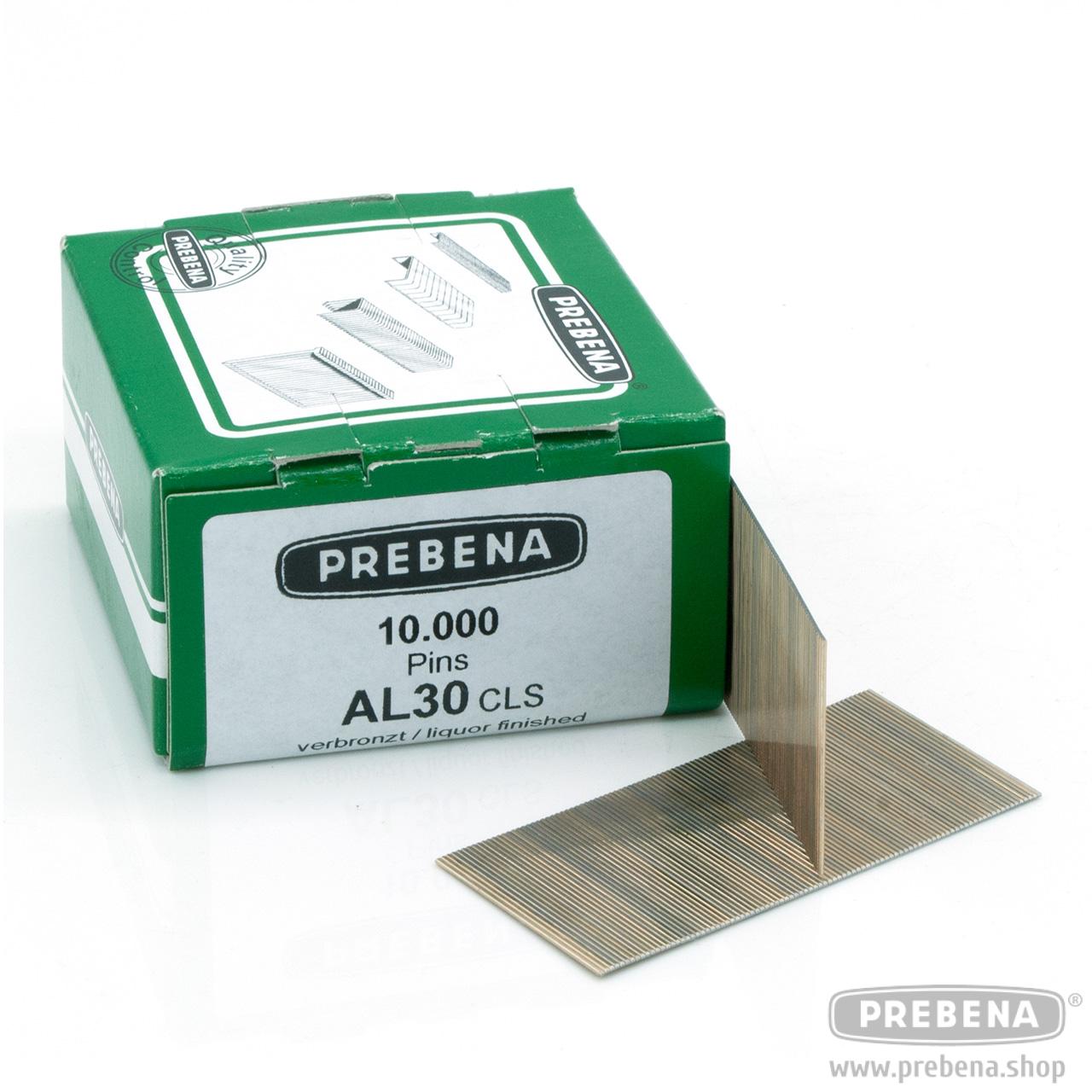 Prebena AL30CLS Pins (Stifte ohne Kopf) verbronzt 30mm