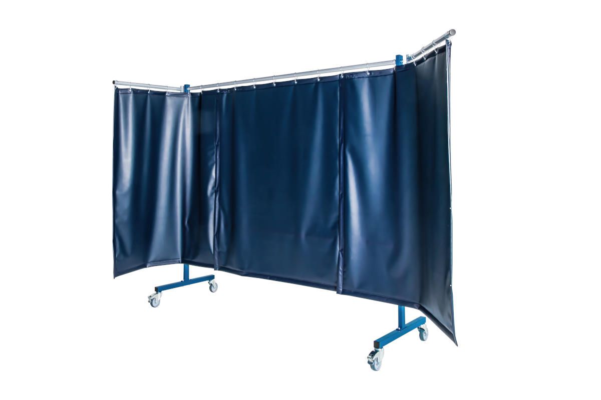 Sinotec Transflex TTO-TTV-SB-T75M Schweißwand 3-teilig 3700mm dunkelgrün matt