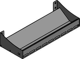 Dinzl Spulenboard passend f. Lochwände Lochung 10X10 mm RAL 7020Spulenköpfe bis 225mm