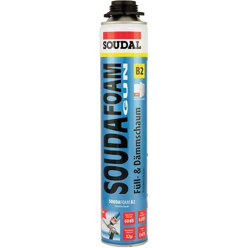 Soudal Soudafoam Gun B2 750ml Champagner (3er Set + 1x Reiniger)