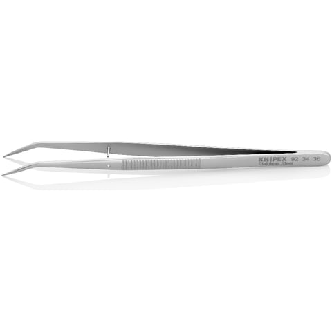 Knipex Präzisionsfeinmechanikpinzette 92 34 36 gewinkelt spitz 155mm Edelstahl