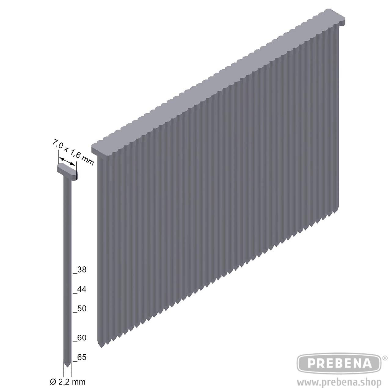 Prebena T-Nägel T22/50NK verzinkt Glattschaft 50mm