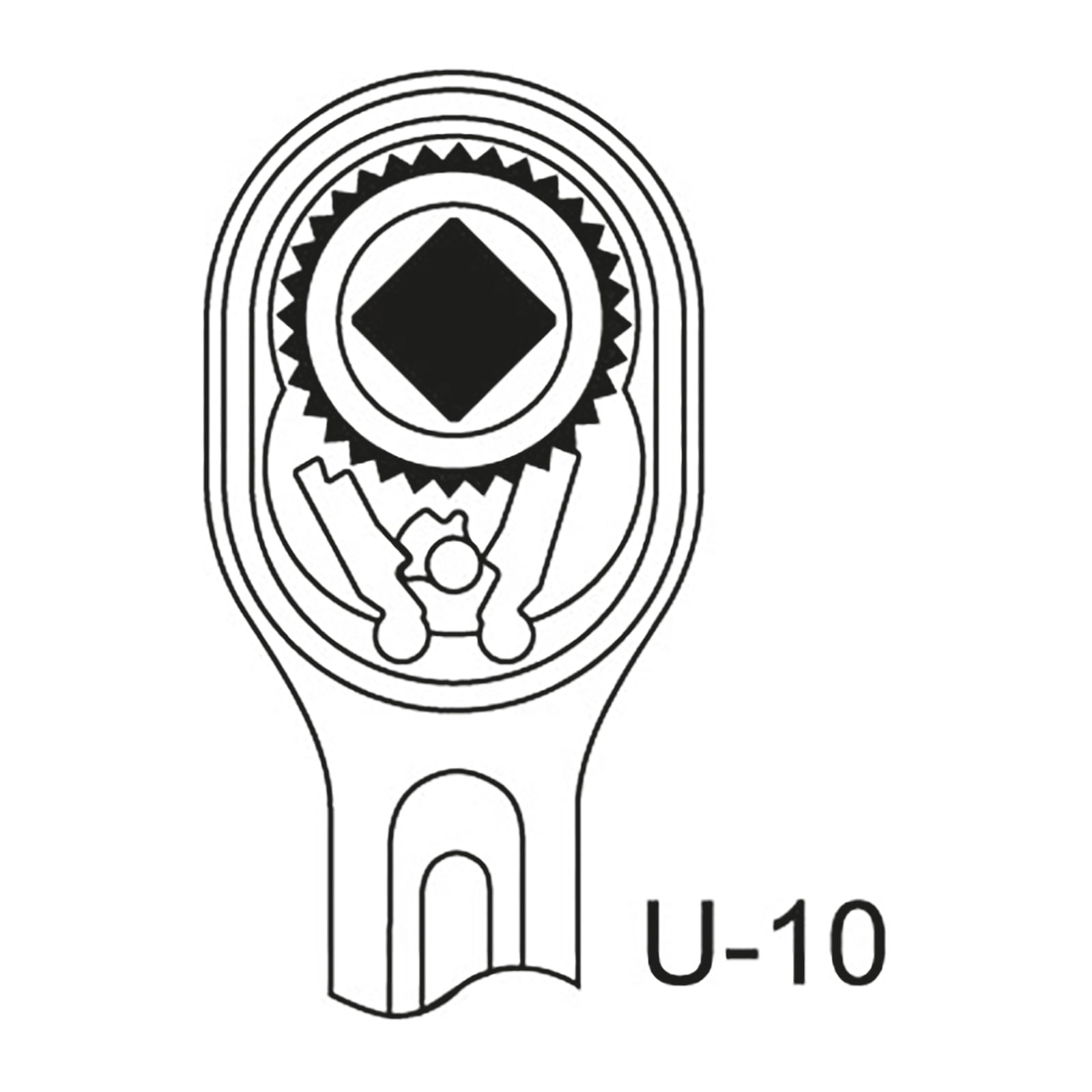 Gedore Umschaltknarre 2093 U-10 1/4" 127mm 24 Zähne