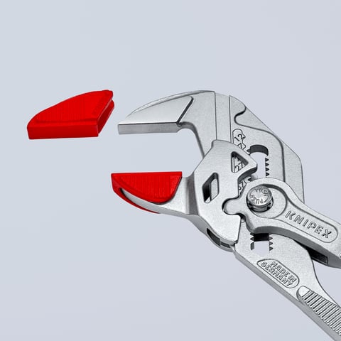 Knipex Schonbacken-Set 86 09 250 V01 für Zangenschlüssel 86 XX 250 (ab 2018) - 3 Paar Kunststoff