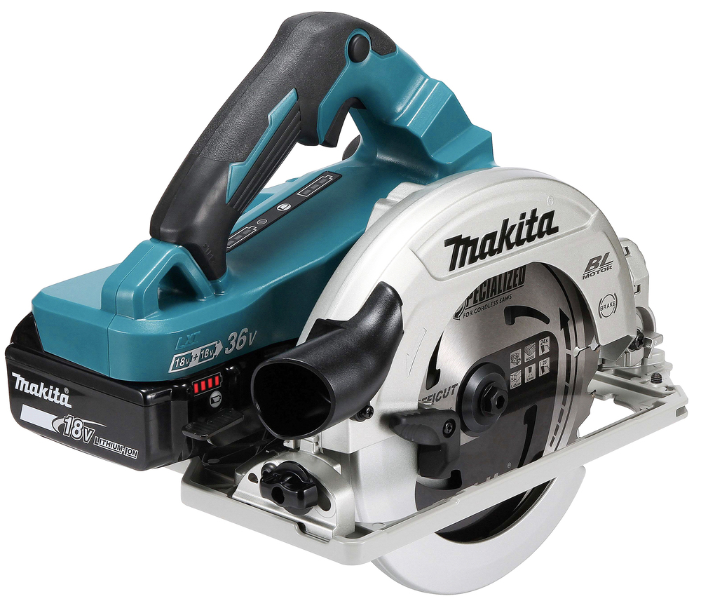 Makita Akku-Handkreissäge DHS782ZJ 2x18V LXT bürstenlos 62,5mm Schnitttiefe im MAKPAC