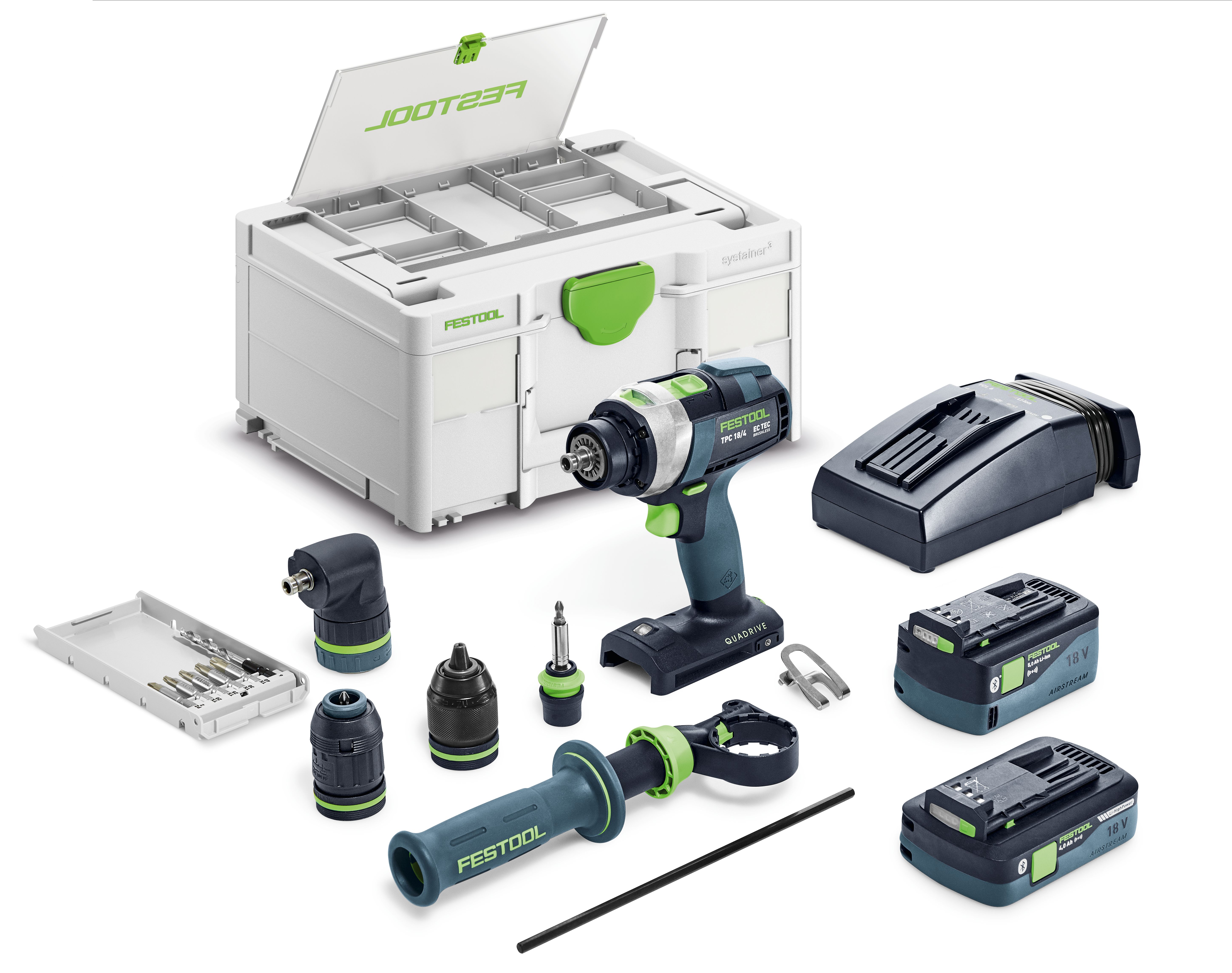 Produktbild Akku-Schlagbohrschrauber QUADRIVE TPC 18/4 5,0/4,0 I-Set/XL, Computerausrüstung, Elektronik, Hardware, Schraubenzieher, Elektrische Bohrmaschine