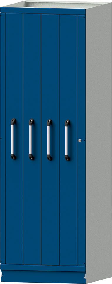 ANKE Vertikalauszugschrank B715xT720xH2200mm RAL 7035/5012 4 VertikalWannen