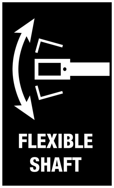 With flexible shaft, Schablone, Waffe