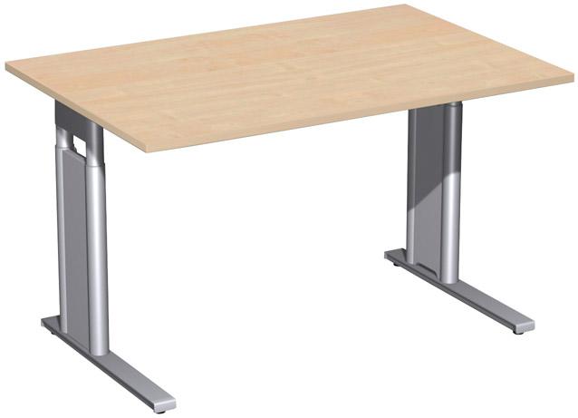 Geramöbel Schreibtisch C-Fuß "Pro", HxBxT: 680–820x1200x800 mm
