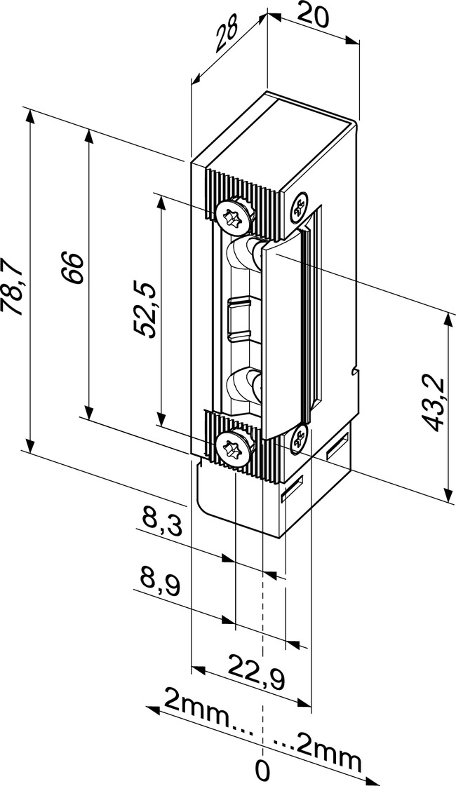 eff-eff Fluchttüröffner 332.80------E91 12V DC Ruhestrom Einbau Radiusfalle