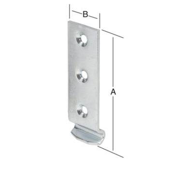 Vormann Schließhaken gekröpft 112x30mm Stahl verzinkt DIN 3133