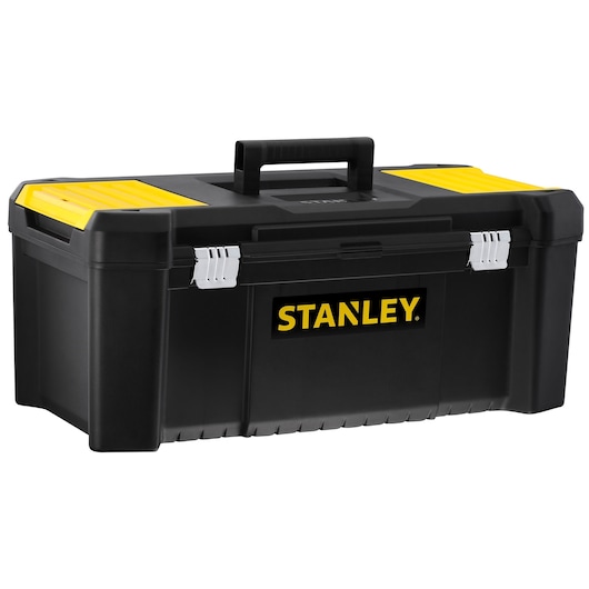 Stanley Kunststoffbox Essential 26 STST82976-1 mit Organizer und Metallverschlüssen