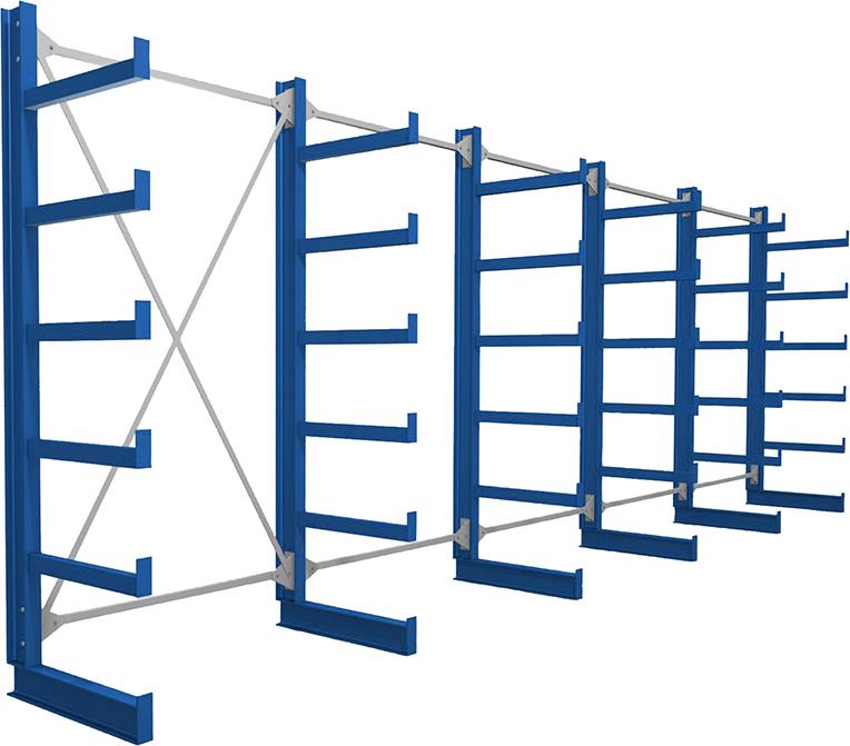 FORUM 5 Felder/6 Ständer Tragkr. /Arm 200kg Ständerlast/Seite 1000 kgStänderprofil: IPE 100