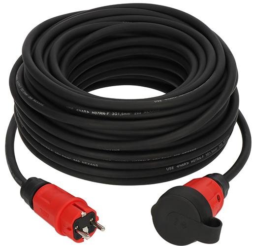 Brennenstuhl Professional Verlängerungskabel VN 2100 IP44 25m schwarz H07RN-F 3G1,5