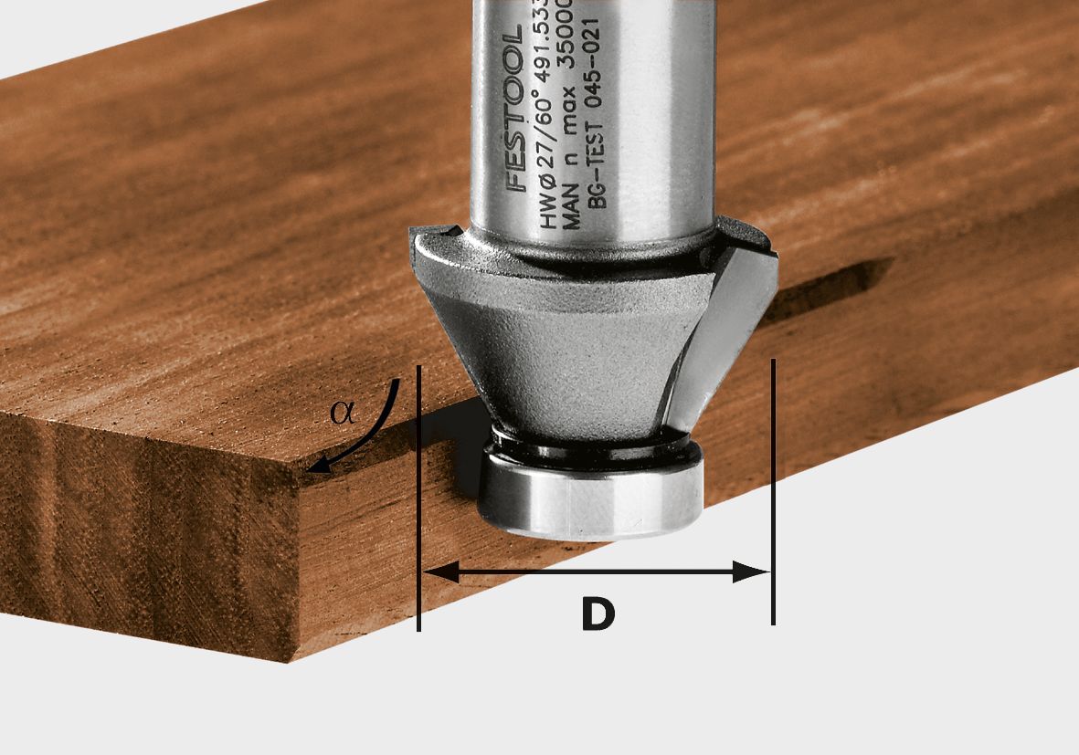 Fasefräser HW 45°-OFK 500, Holz