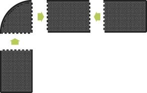 Miltex Arbeitsplatzmatte YOGA DOME Basic schwarz B90xT90 cm