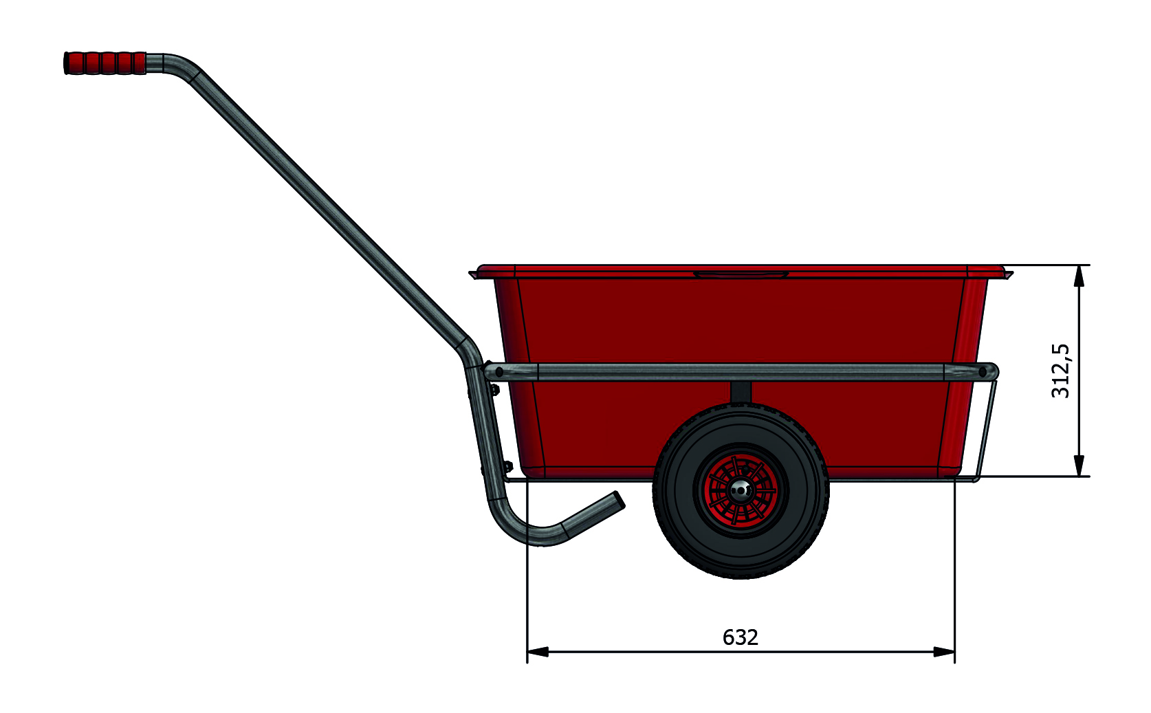 Handwagen feuerverzinkt