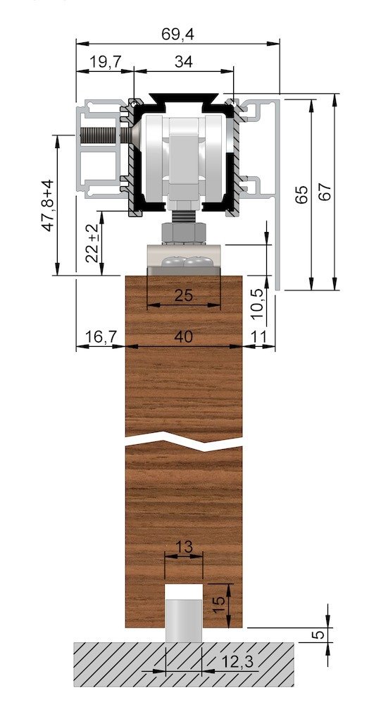 OT-Abdeckkappe,für Abstandsprofil, 140, Aluminium, silberfarbig eloxiert