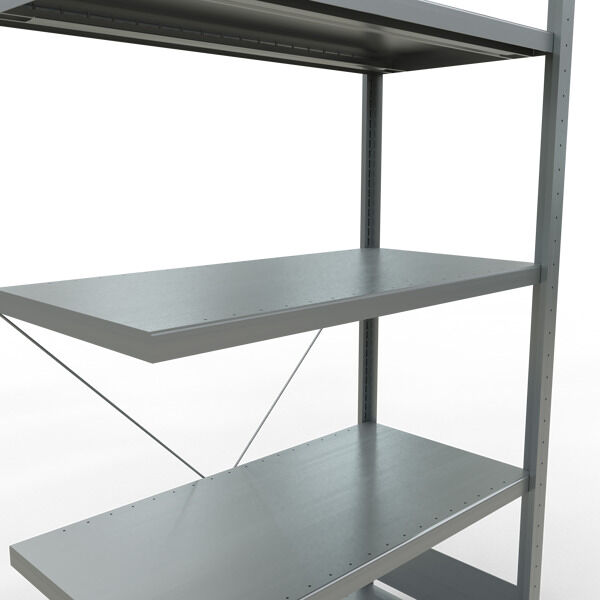 Schulte Anbauregal Stecksystem MULTIplus330 2000x1000x500mm 5 Fachböden verzinkt