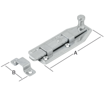 Vormann Fensterriegel gerade 100x35mm verzinkt mit Schlaufe