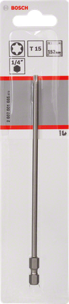 Bosch T15 152mm extra-long screwdriver bit., Torx-Bit, T15, 1/4-Zoll, 152 mm, Bosch