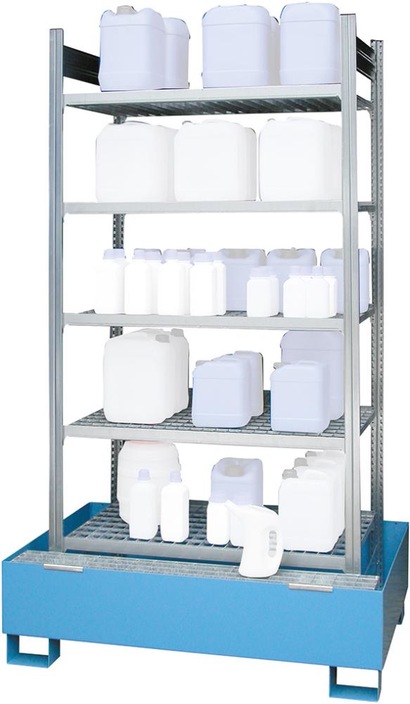 LaCont Kleingebinde-Gefahrstoffregale mit lackierter Standwanne