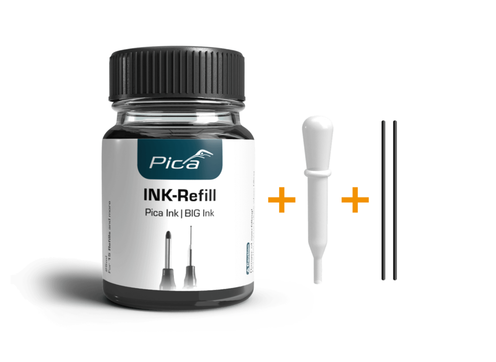 Pica Ink Refill Set Schwarz 25ml 15 Befüllungen inkl. Pipette und 2 Ersatzdochte