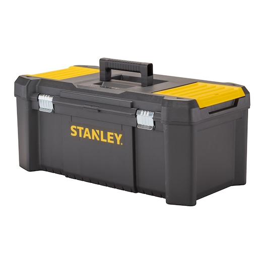 Stanley Kunststoffbox Essential 26 STST82976-1 mit Organizer und Metallverschlüssen