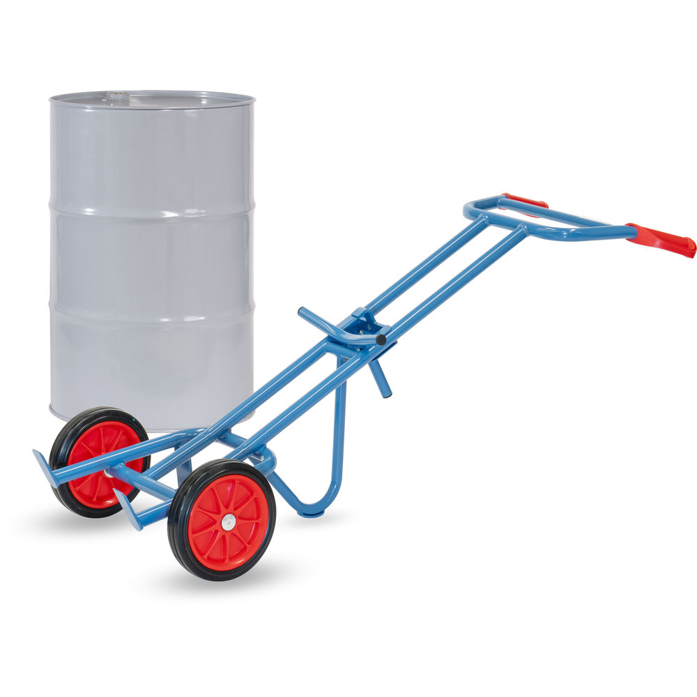 Fetra Fasskarre 1065 mit Stützbügel, Vollgummi-Bereifung, für 200 Liter Fässer, Tragkraft 300kg
