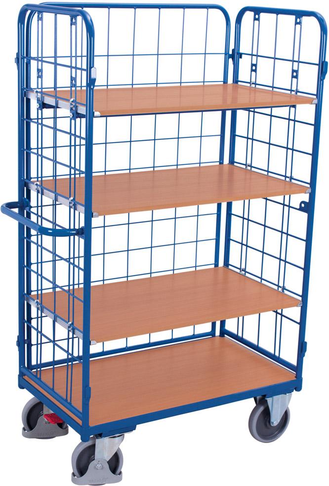 VARIOfit Etagenwagen 500 kg 3 WandLad. 1000x700 mm 4 Böden VarioFit