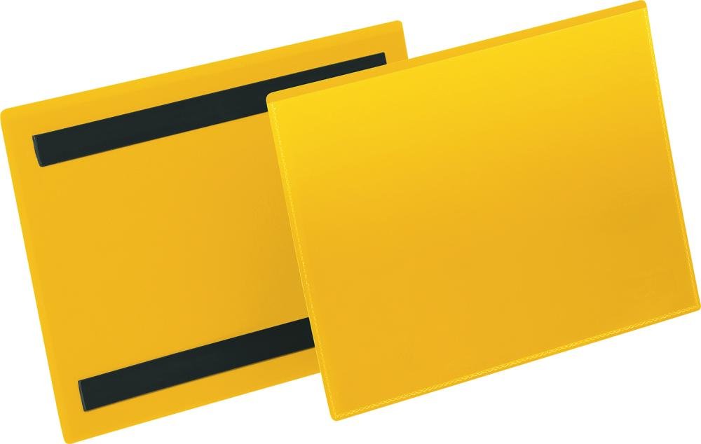 DURABLE Etikettentasche B210xH148 mm A5 quer gelb, magnetisch VE 50 Stück