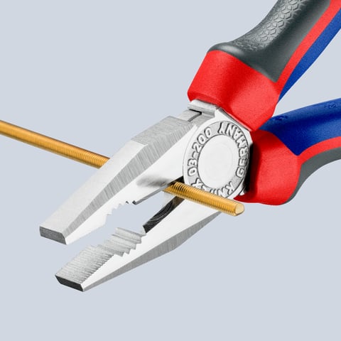 Knipex Kombizange 03 05 200 verchromt mit Comfort-Griffen 200 mm