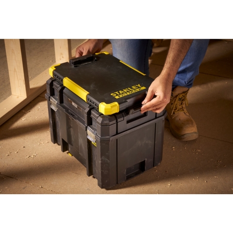 Stanley FATMAX Pro-Stack Klemmbrett FMST82721-1 mit Organizer und LED-Licht