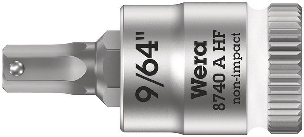8740 A HF Zyklop bit socket with holding function, 1/4&quot; drive, 9/64&quot; x, Adapter, Elektronik