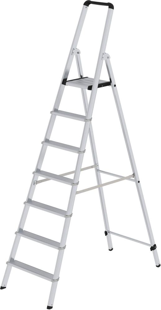 MUNK Alu-Stehleiter ML 7 Stufen Gesamthöhe 2,25 m Arbeitshöhe bis 3,65 m
