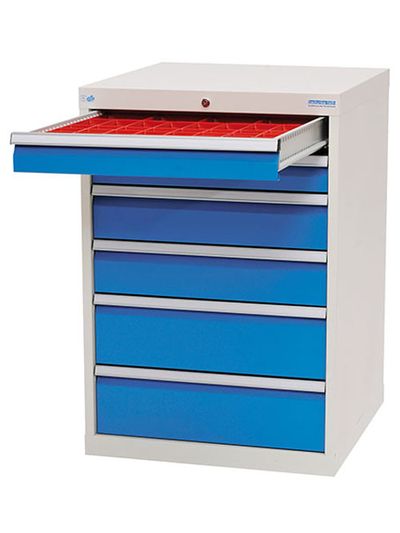 b+h Bedrunka+Hirth Schubladeneinteilung R 24-24 mit Kleinteilekästen 600x600mm Rot