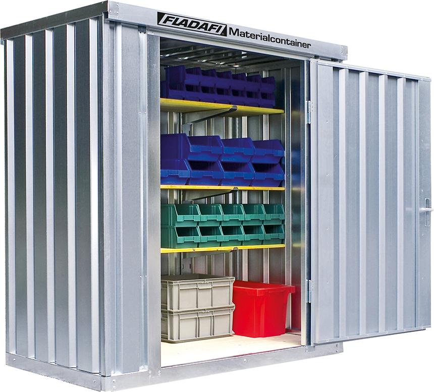 Säbu FLADAFI Lagercontainer MC 1100,verzinkt, zerlegt, ohne Boden ohne Boden