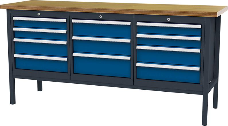 FORUM Kastenwerkbank, 2000 mm, 11 Schubladen