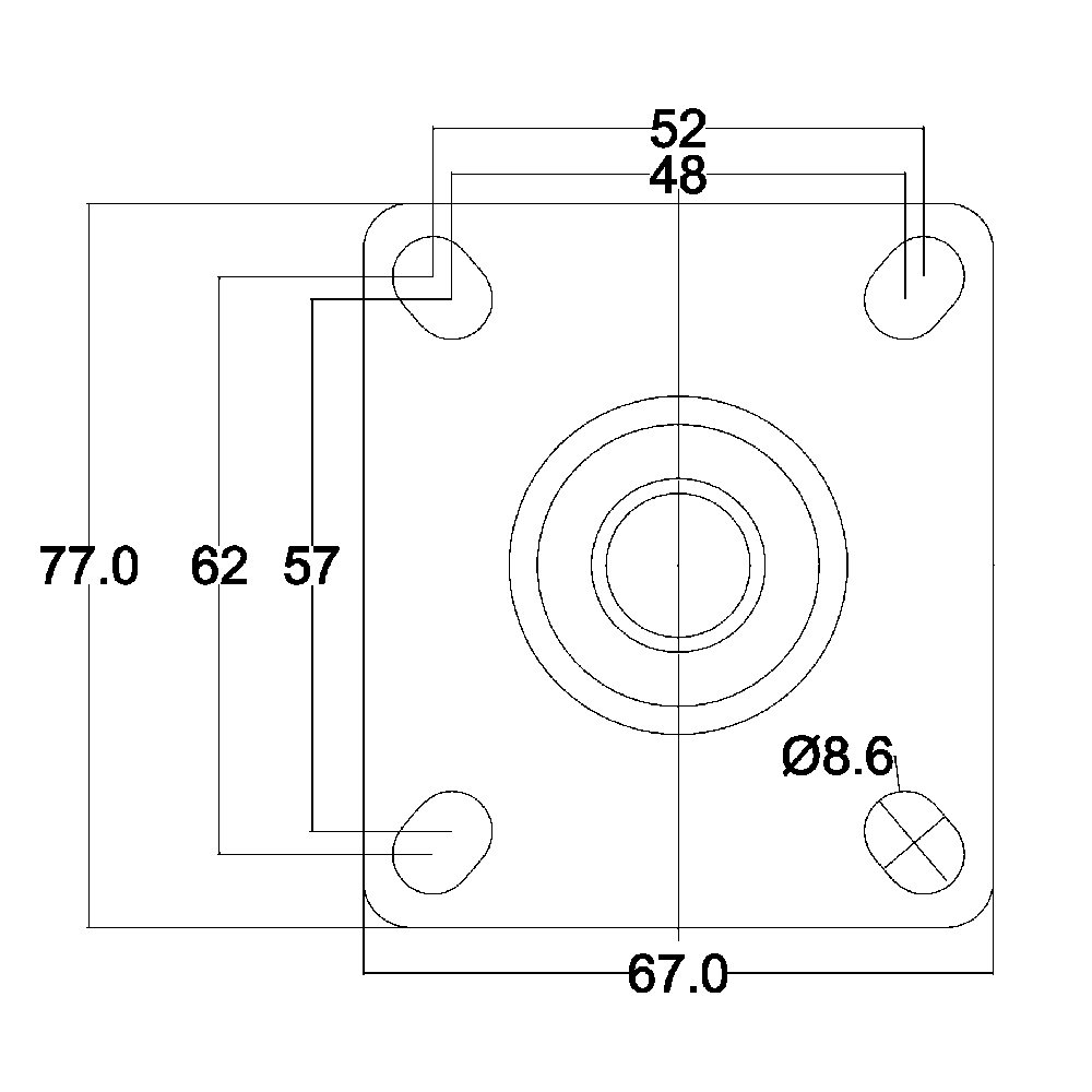 BS Rollen Apparatedoppelrolle B100.A85.075 Lenkrolle Gummirad 75mm 120kg Kugellager