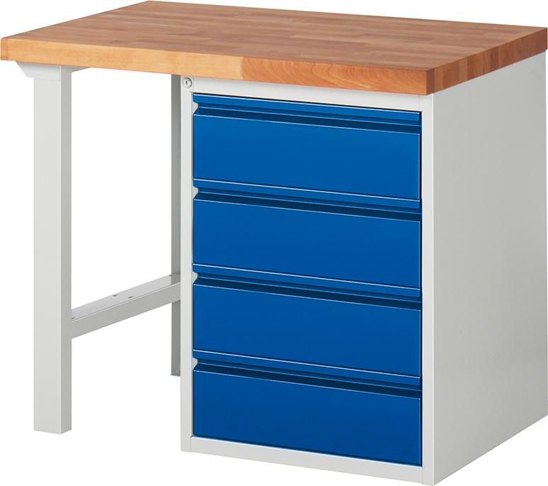 RAU Werkbank Serie BASIC-7, 7509-1, 4 Schubladen