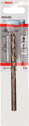 Bosch HSS-Co Metallbohrer 6,8 mm DIN 338., Spiralbohrer, HSS-Co, Kobaltstahl, 6,8 mm, Metallbohrer