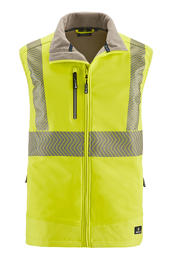 4PROTECT® Warnschutz-Softshellweste PARAMUS S, leuchtgelb